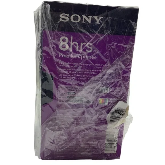 Sony 5-Pack Blank VHS Premium Tapes, 8 Hours Each, New - Picture 4 of 9